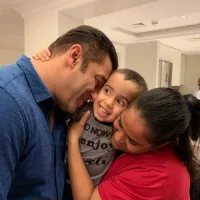   Arpita Khan, Salman Khan, and Ahil Sharma 