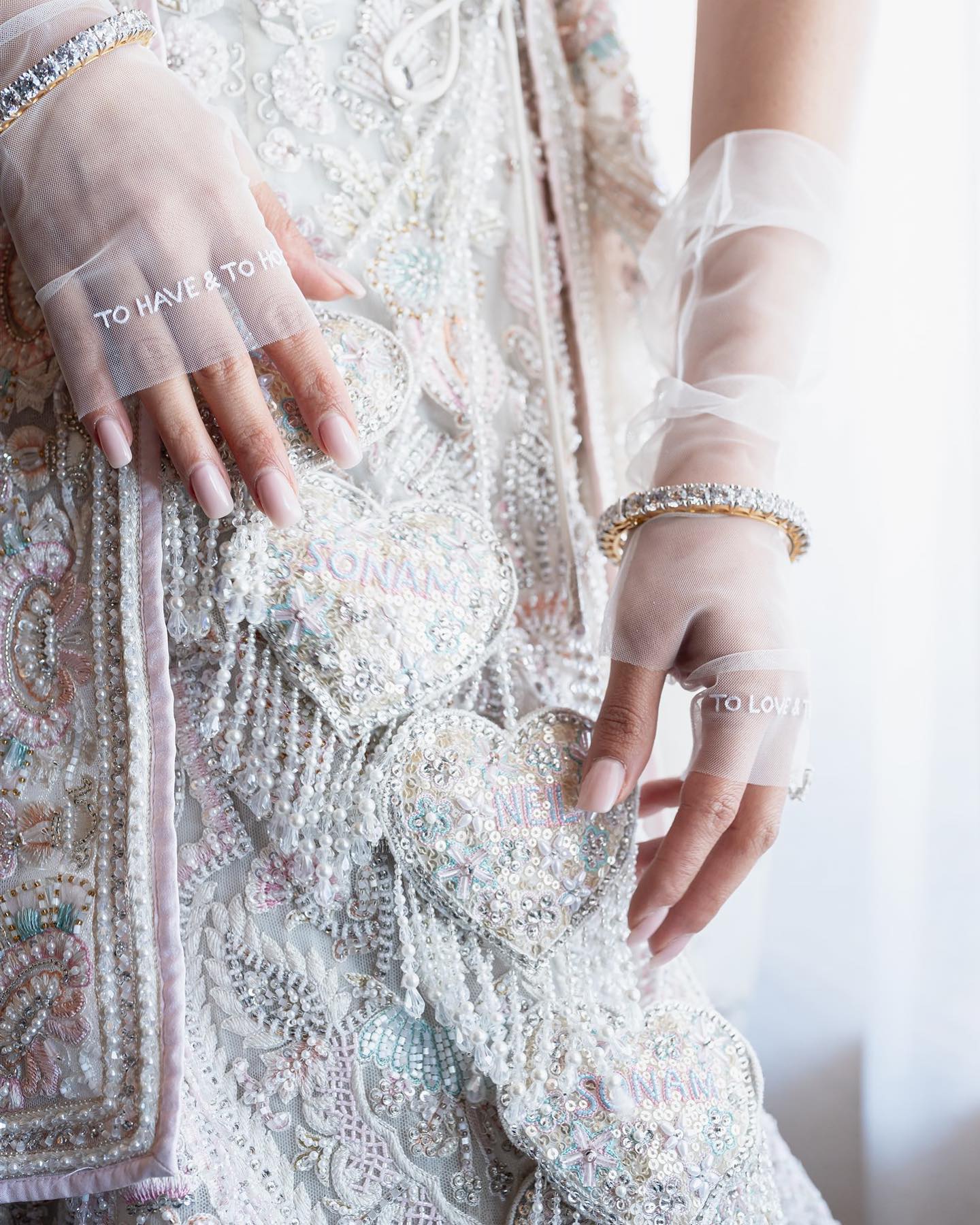 Bride Dons A White Lehenga From Abu Jani Sandeep Khosla Flaunts A