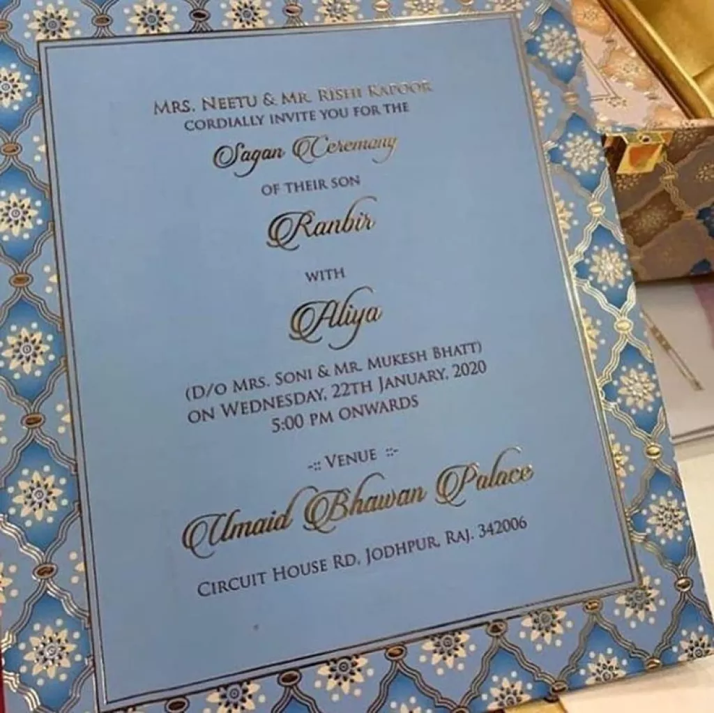 Alia Bhatt And Ranbir Kapoor's Wedding Invitation Card Gets Viral On