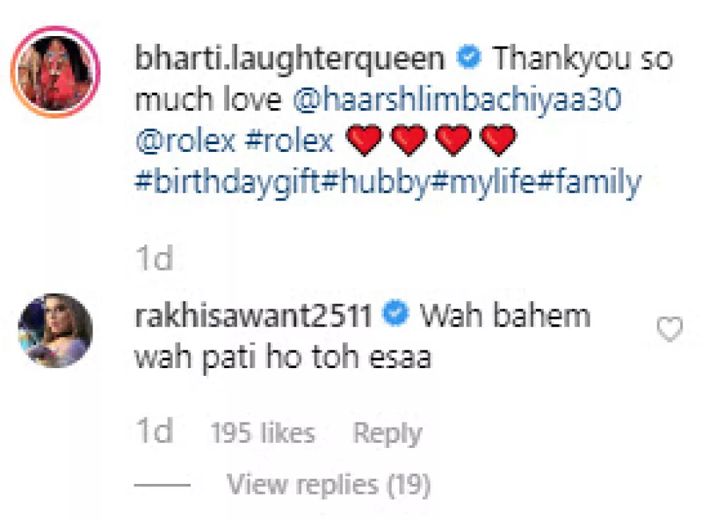 Bharti Singh Gets An Expensive T From Haarsh Limbachiyaa Rakhi Sawant Leaves A Hilarious Comment 