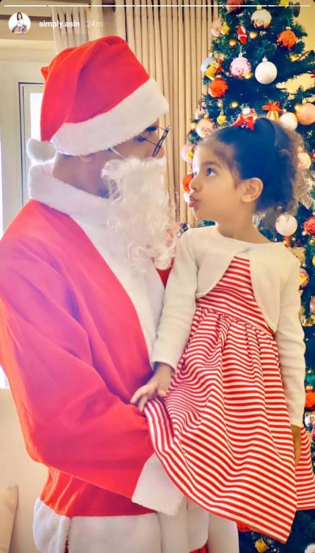 Asin Thottumkal's Hubby, Rahul Sharma Turned Santa For Daughter Arin