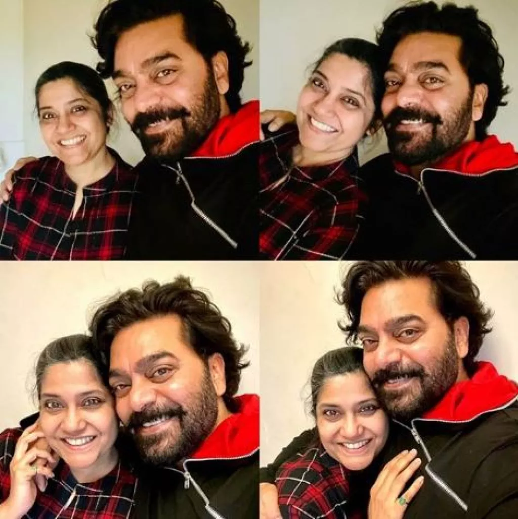 Renuka Shahane Cuddles With Hubby, Ashutosh Rana In A 'Twinning In ...