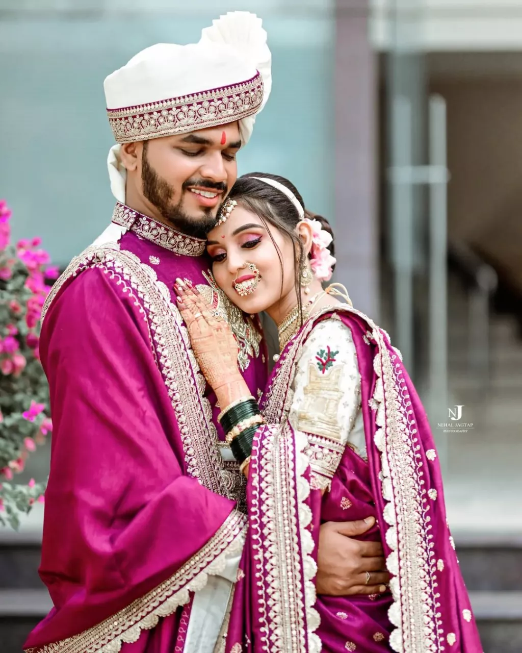 Marathi Bride Wore Nauvari Saree With Goddess Rukmini Motif, Flaunts 