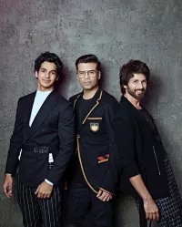 Shahid Kapoor, Ishaan Khatter and Karan Johar