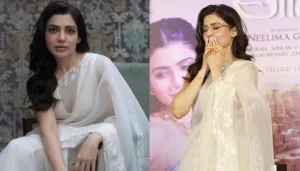 Samantha Ruth Prabhu Dons An Organza Saree With An Embroidered