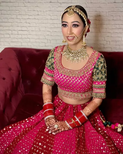 A Dentist Bride Who Opted For A Polychromatic Outfit On Her Wedding Day