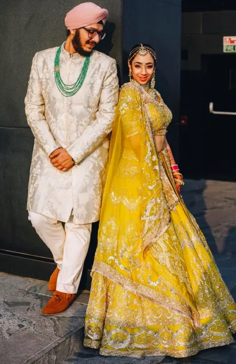 Manish Malhotra Bride Wore A Pineapple Yellow Lehenga For Wedding And A ...