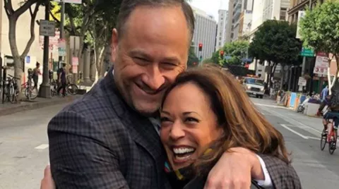 Joe Biden's Wife, Jill Kisses Kamala Harris' Husband, Doug Emhoff ...