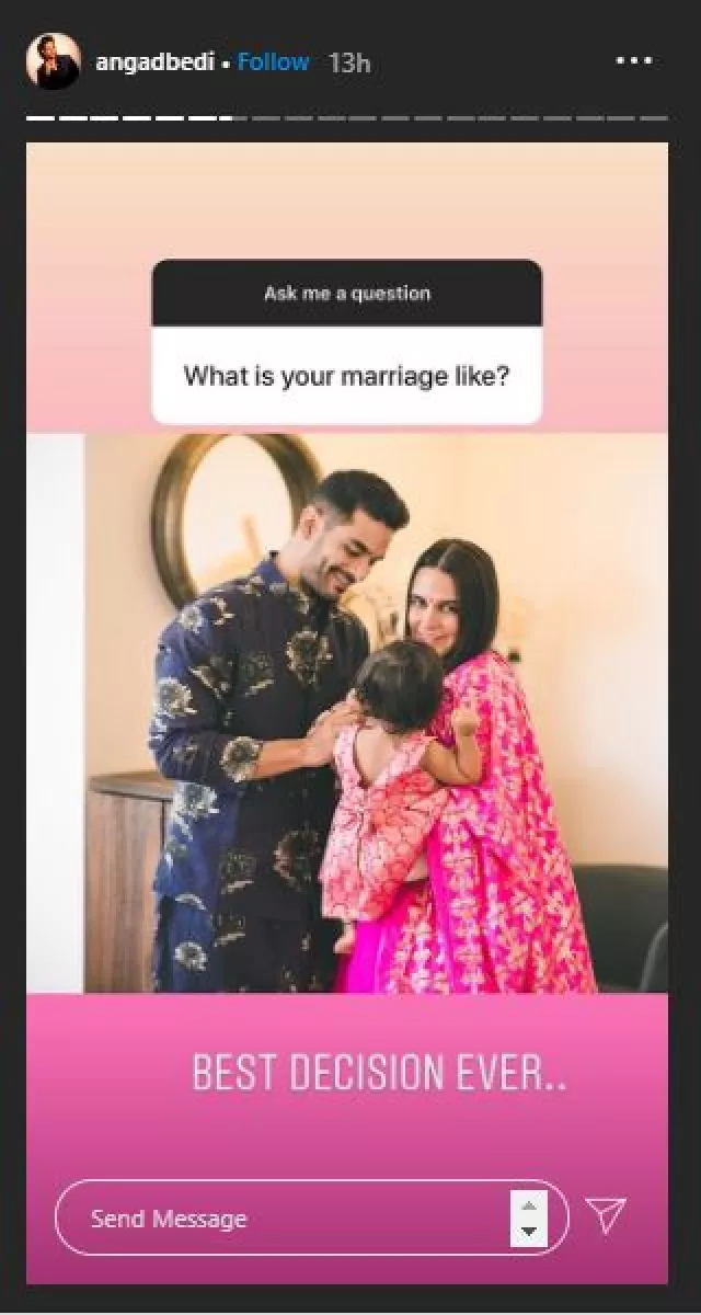 Angad Bedi Teaches Daughter, Mehr Dhupia Bedi To Pronounce Mommy's Show