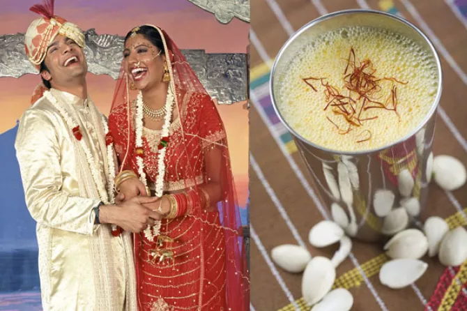 milk saffron Indian First Wedding Night Traditions of an 5 Popular