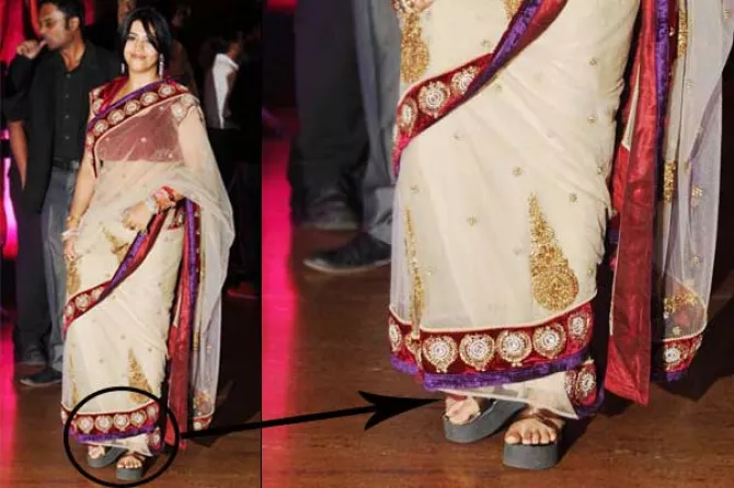heels to wear with saree