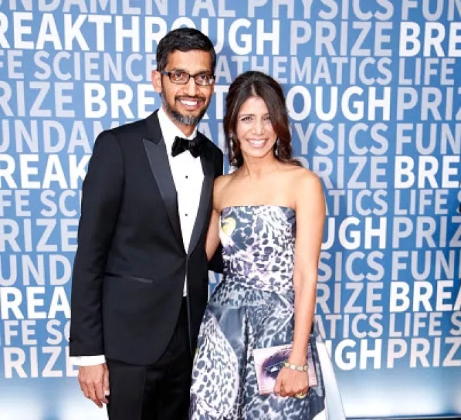 Google CEO Sundar Pichai And His Wife Anjali Pichai's Sweet And Simple ...