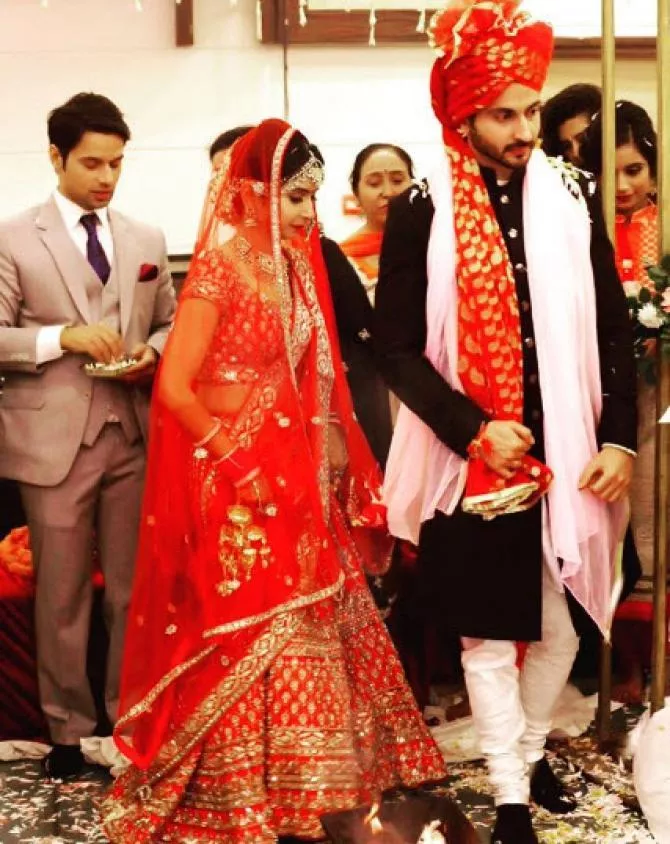 red hindu wedding dress
