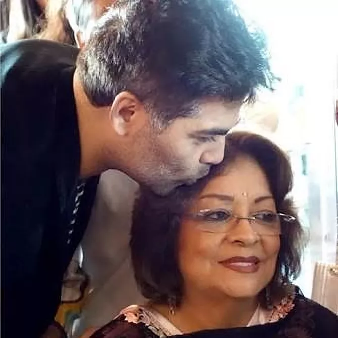 Karan Johar Celebrates His Mother, Hiroo Johar's 76th Birthday, She ...