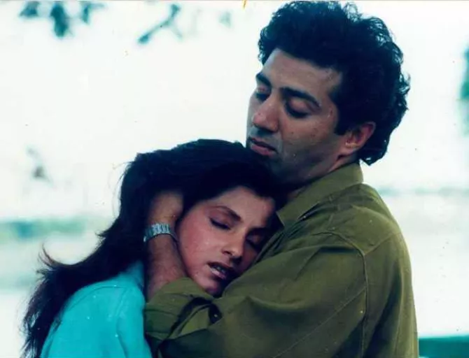 Sunny Deol with Dimple Kapadia