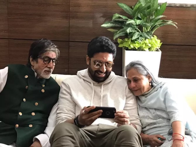 Abhishek Bachchan, Amitabh Bachchan and Jaya Bachchan