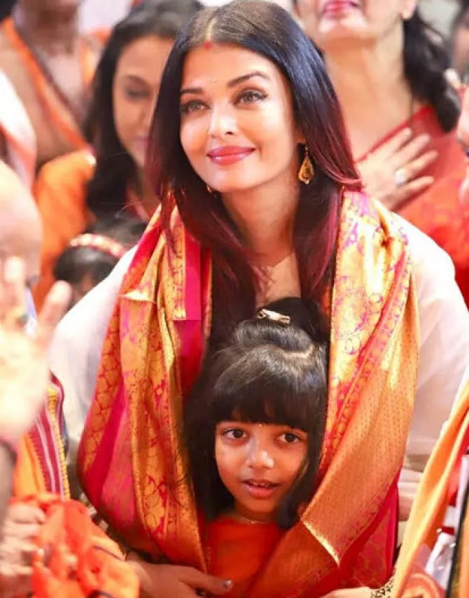 Aishwarya and Aaradhya