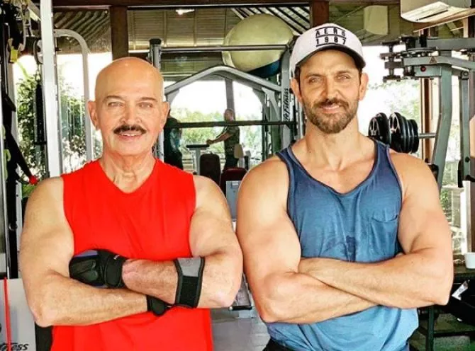 Hrithik Roshan and Rakesh Roshan