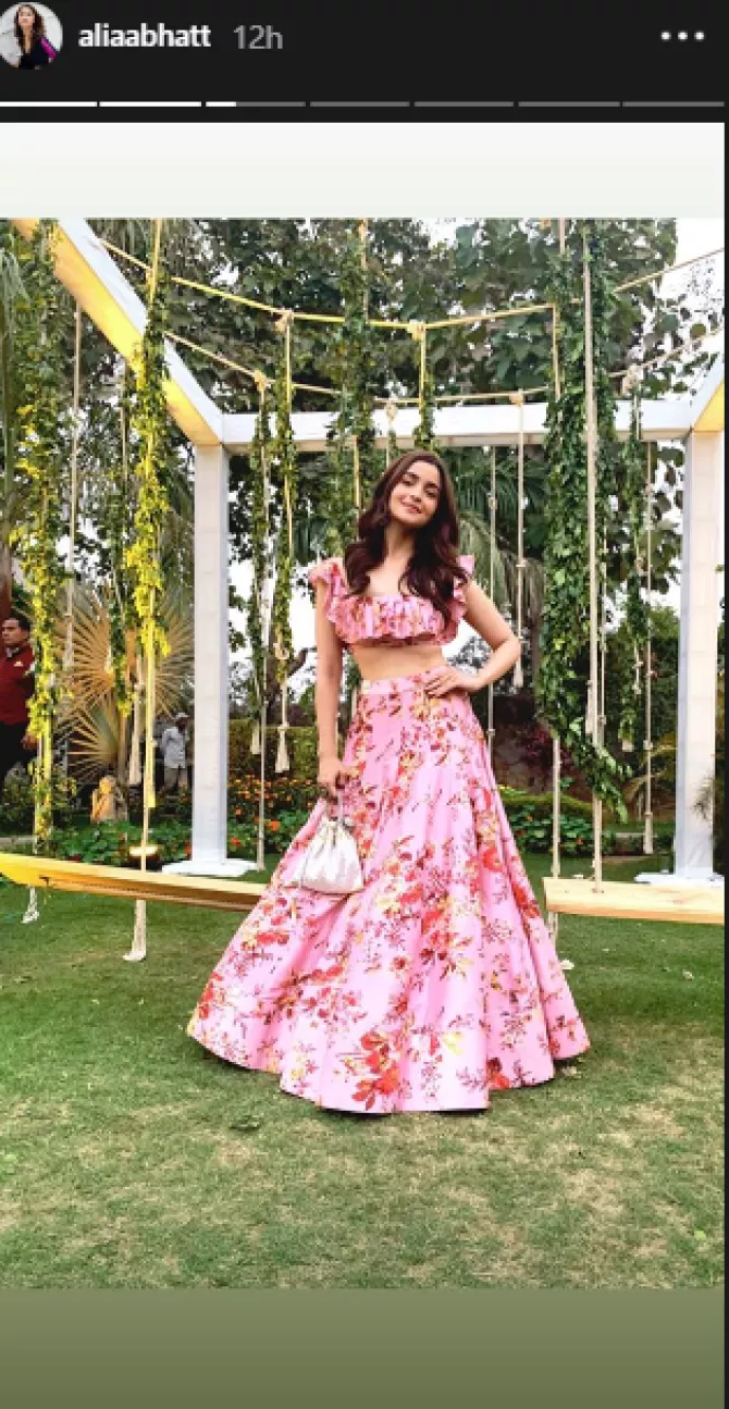 Alia Bhatt turns heads in a pink lehenga from Manish Malhotra | Fashion  News - The Indian Express