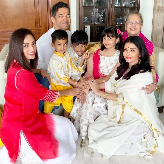 Brindya Rai, Shrima Rai, Aditya Rai, Aishwarya Rai Bachchan, Aaradhya Bachchan, Shivansh Rai and Vihaan Rai