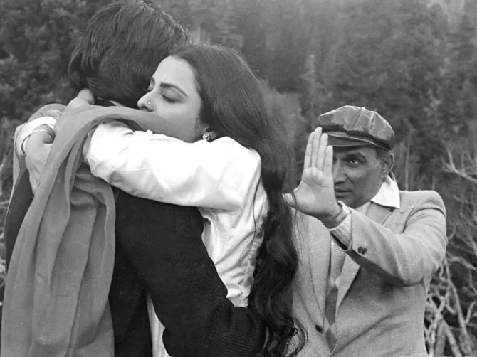 Amitabh Bachchan, Rekha and Yash Chopra