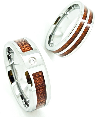 A wooden inlay ring