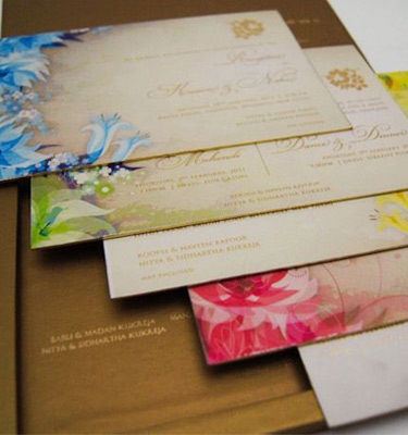 Boxed invitations with Wooden Inserts