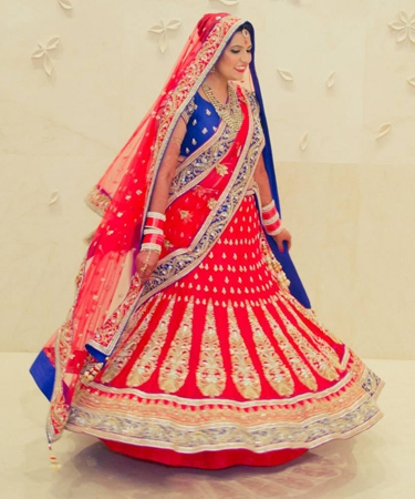 Twirling in bridal lehenga