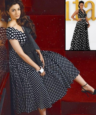 #3. Polka dot evening gown