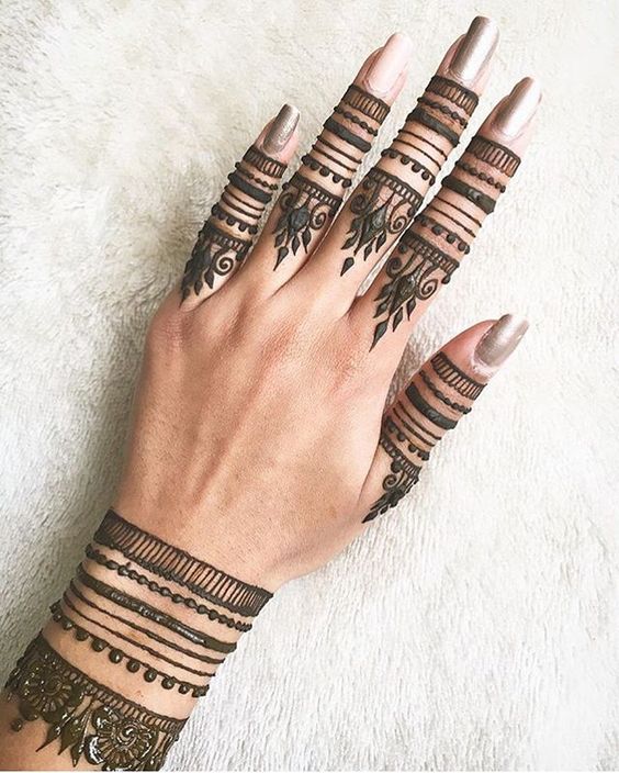 9 Unique Collections of Finger Mehndi Designs