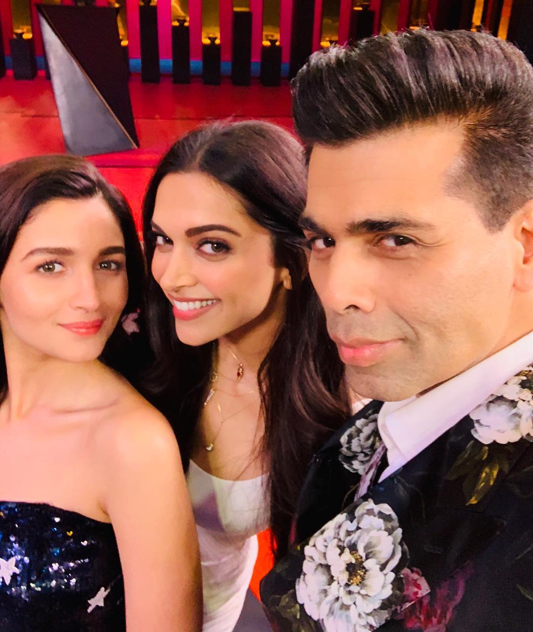 Karan Johar, Alia Bhatt and Deepika Padukone