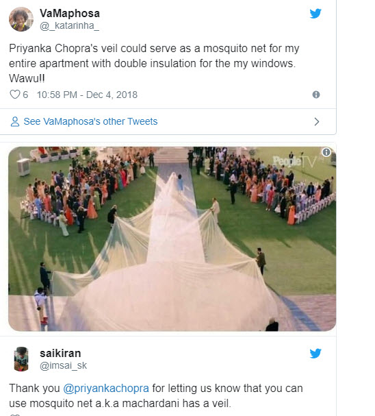 Priyanka Chopra's 75-Foot Long Veil Gave Twitter Every Sort Of Feel