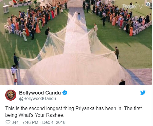 Priyanka Chopra's wedding veil inspires hilarious memes, one calls