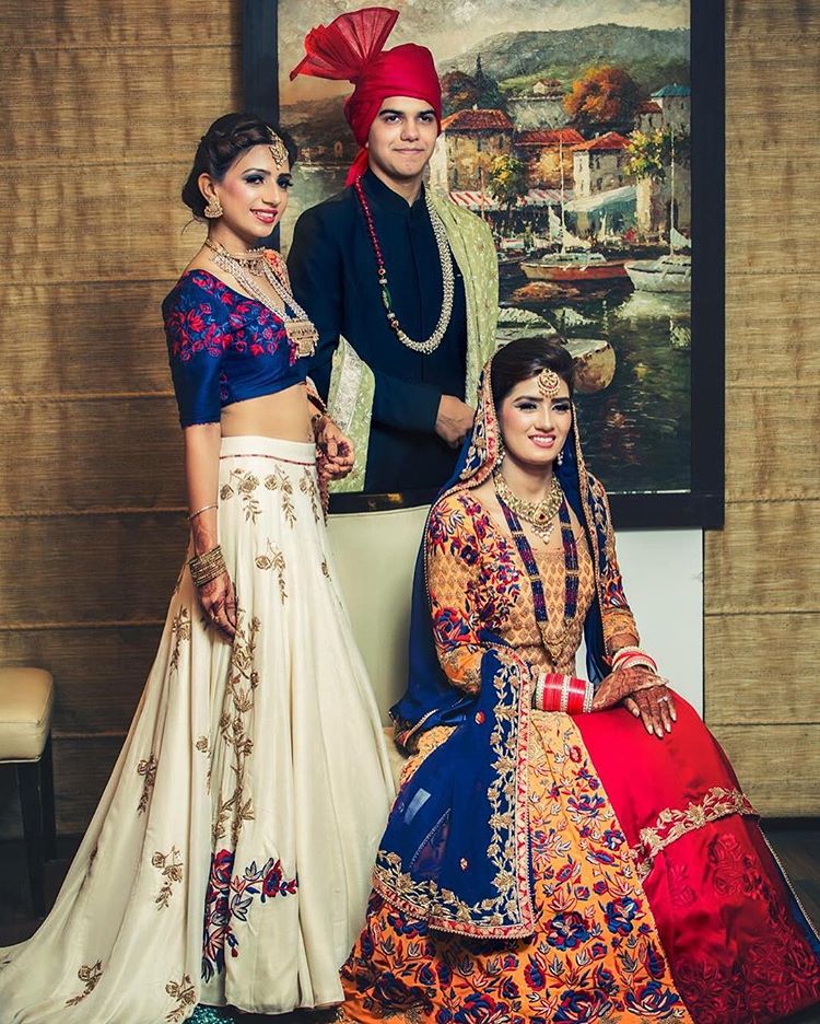 Navy Blue Lehenga Set With Foil Work Design by Aneesh Agarwaal at Pernia's  Pop Up Shop 2024