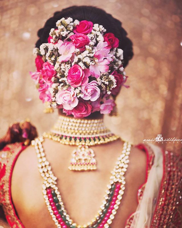 Sonal Artificial Flowers Hair Bun Bridal Gajra  Indiatrendshop
