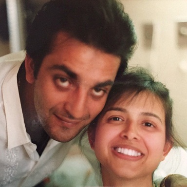 Sanjay Dutt with first wife, Richa