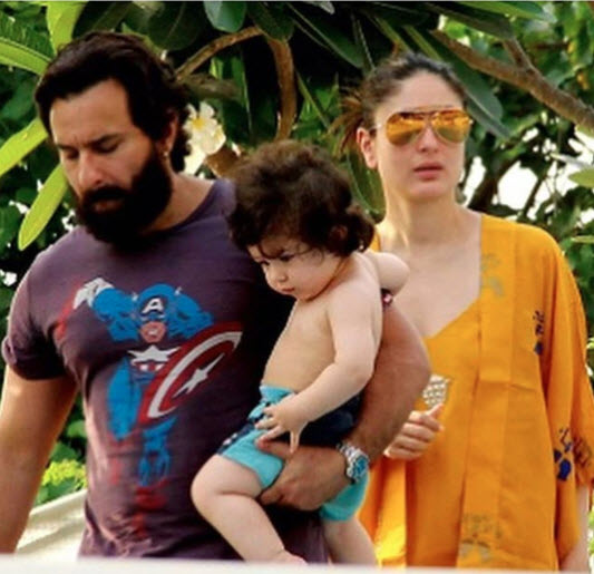 Saif Ali Khan And Kareena Kapoor Khan Enjoy Summers With Taimur Ali ...