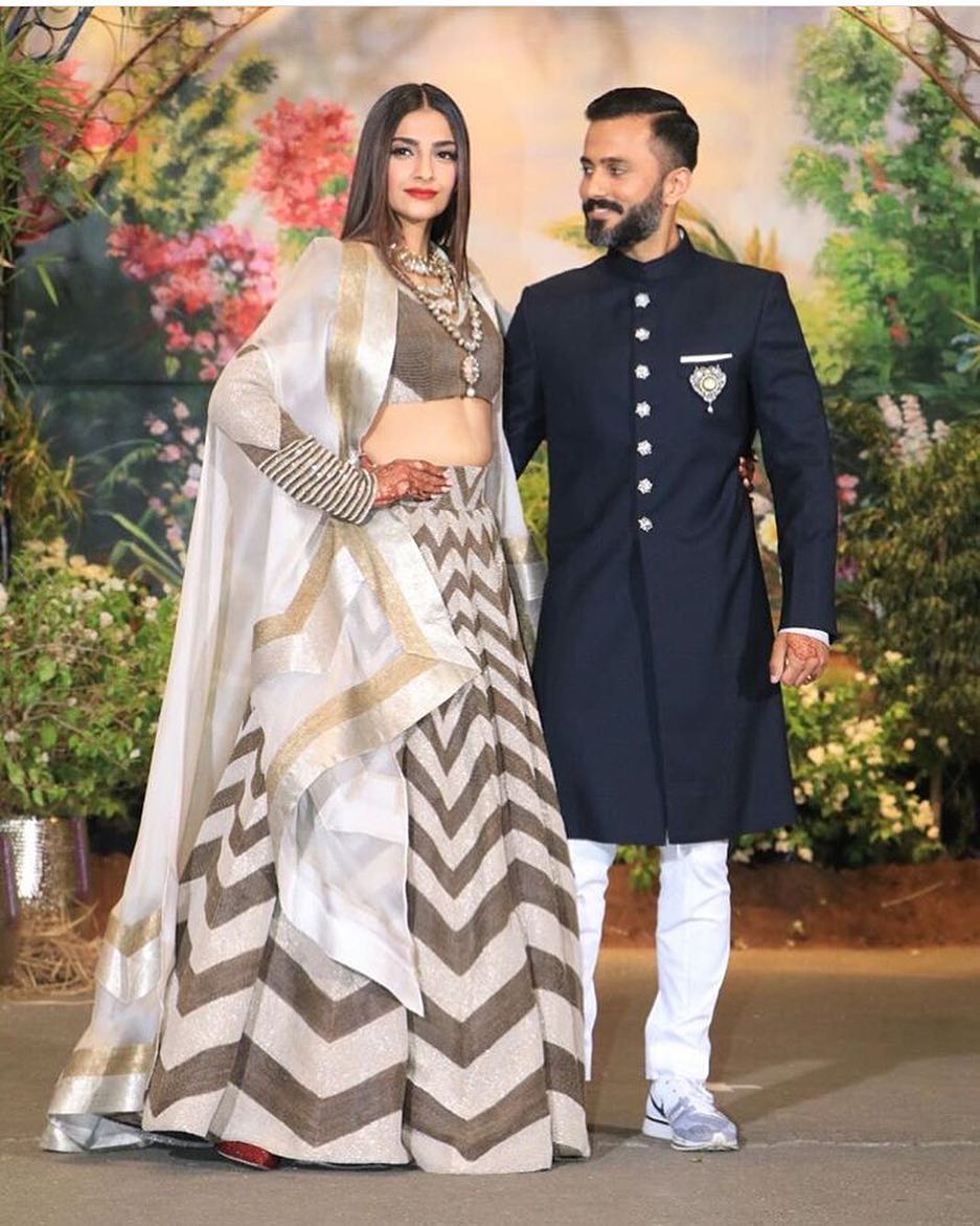 First Look Of Sonam Kapoor Ahuja And Anand Ahuja From Their Reception