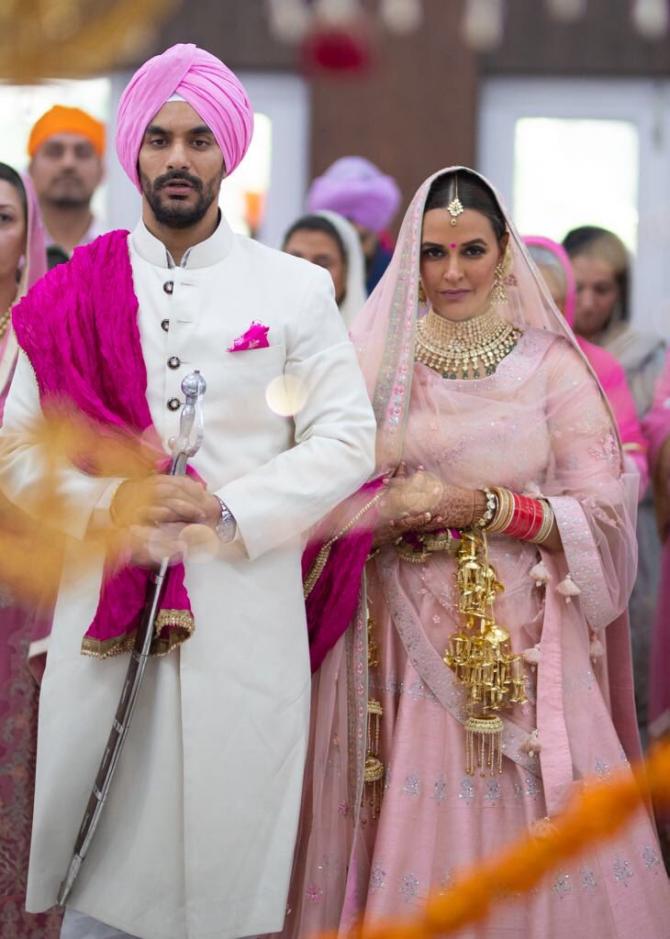 Neha Dhupia and Angad Bedi love story