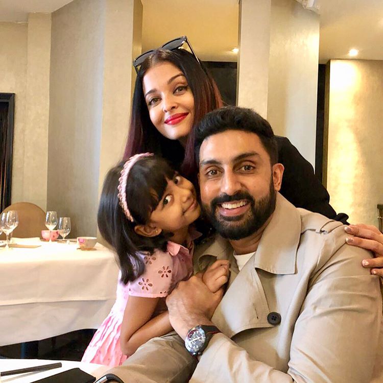 Aishwarya Rai Bachchan, Abhishek Bachchan and Aaradhya Bachchan