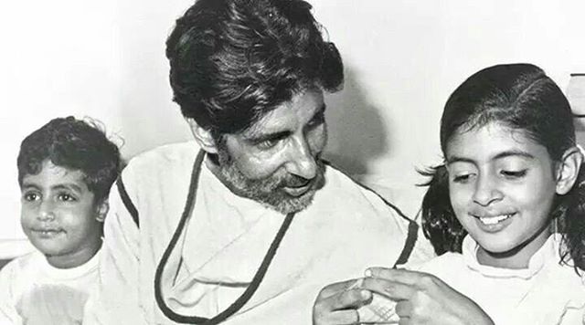 Amitabh Bachchan, Shweta Bachchan Nanda and Abhishek Bachchan