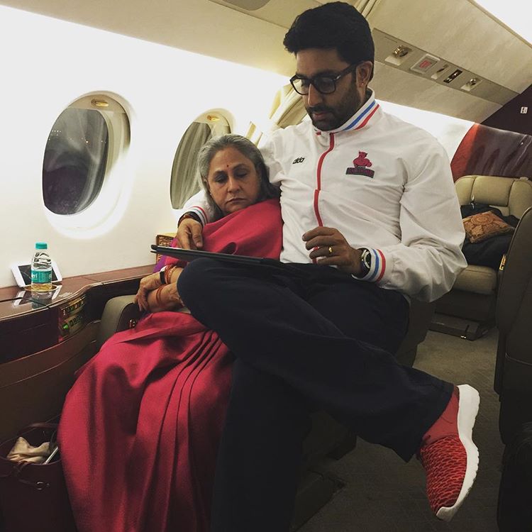 Abhishek Bachchan and Jaya Bachchan