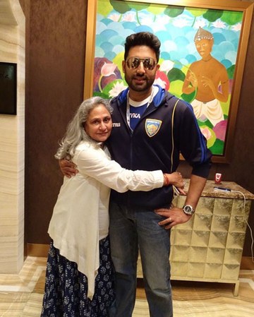 Abhishek Bachchan and Jaya Bachchan