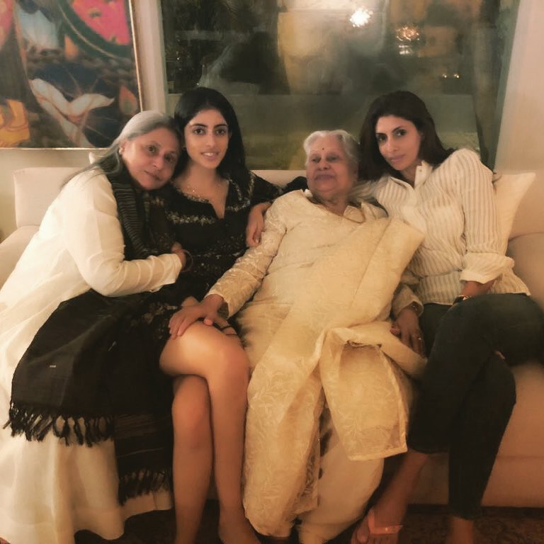 Jaya Bachchan, Shweta Bachchan Nanda and Navya Naveli Nanda