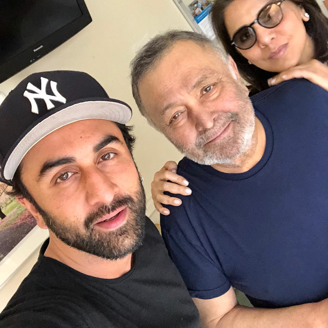 Rishi Kapoor, Neetu Kapoor and Ranbir Kapoor