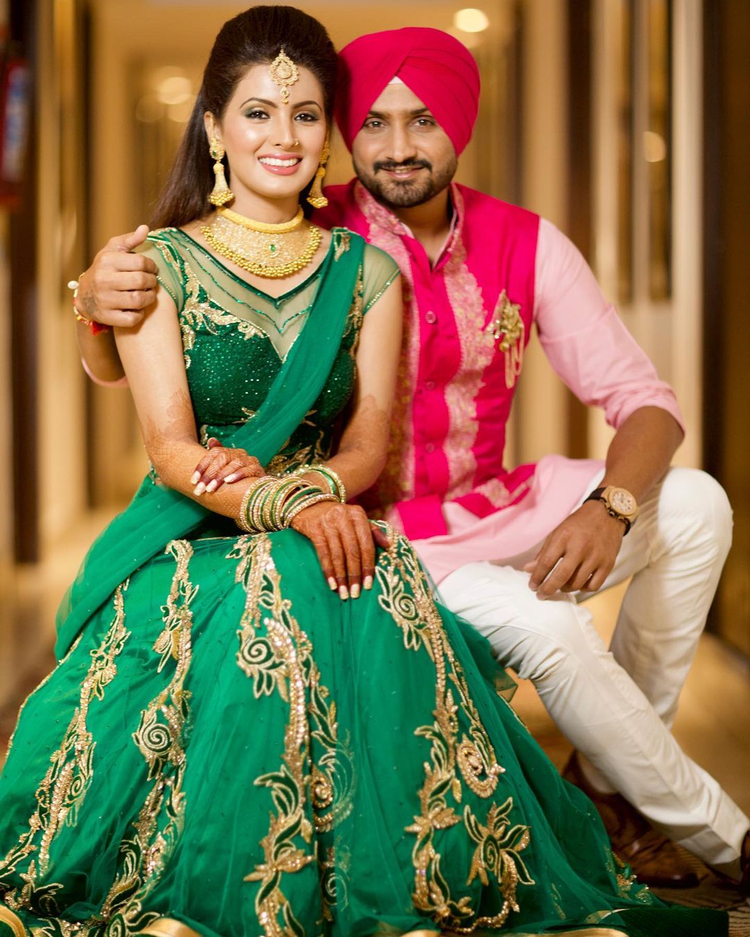 What Harbhajan Singh, Geeta Basra Selected as Their Wedding Outfits