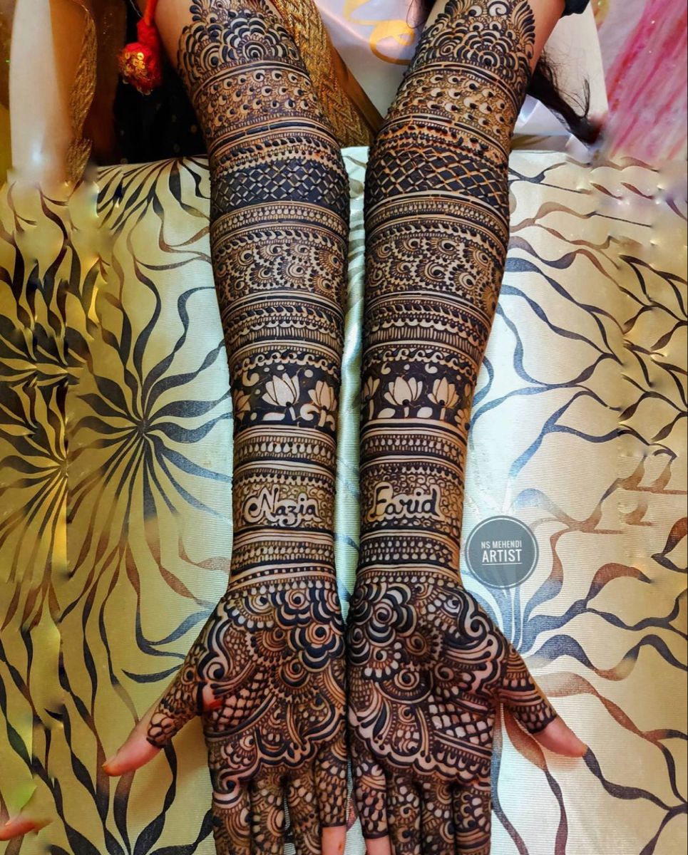 Karwachauth Mehndi Design : करवाचौथ के ख़ास मौके पर अपने पति के नाम का  मेहँदी डिज़ाइन लगवाएं