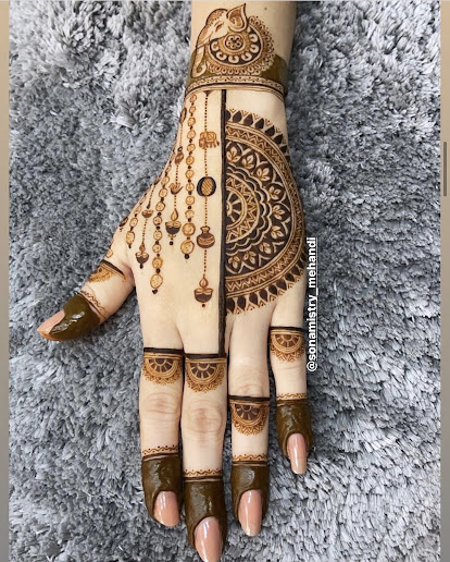 Karwa Chauth Special Mehndi Design for Back Hand 2023