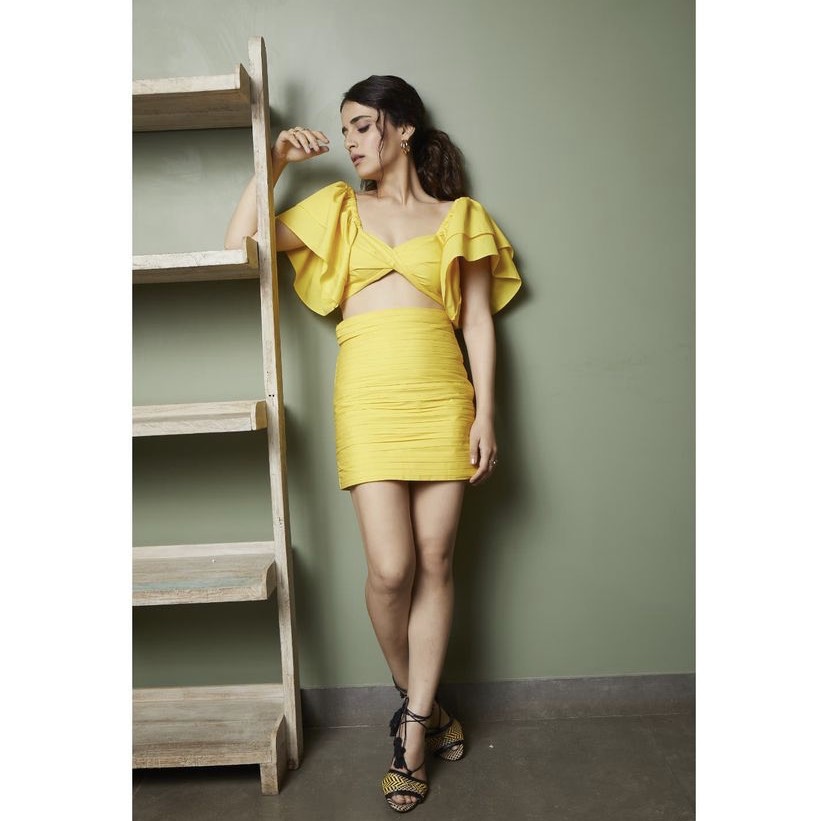 Shiddat Fame Radhika Madan Dazzles In Rs 10000 Worth Co Ordinator Dress Looks Like A Sunflower