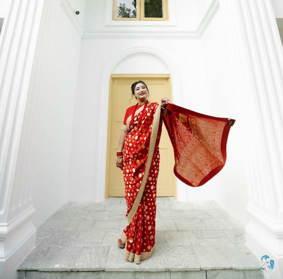 Sabyasachi - Regal Red Saree - Pyaari